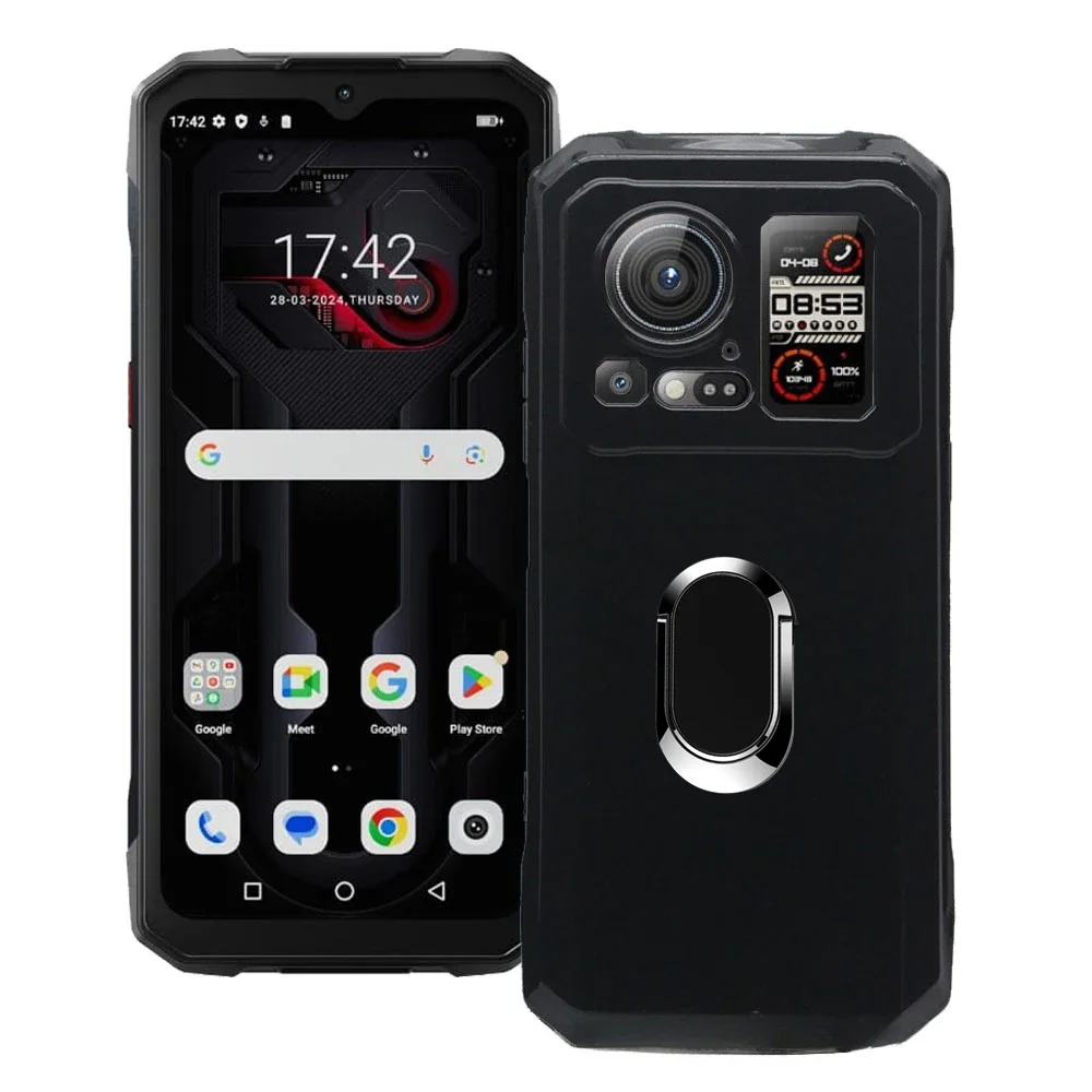 Skinlee For Hotwav cyber 15 Case With Holder Ring Silicone Soft TPU Ultra-Thin Cover For Hotwav cyber 15 Back Casing