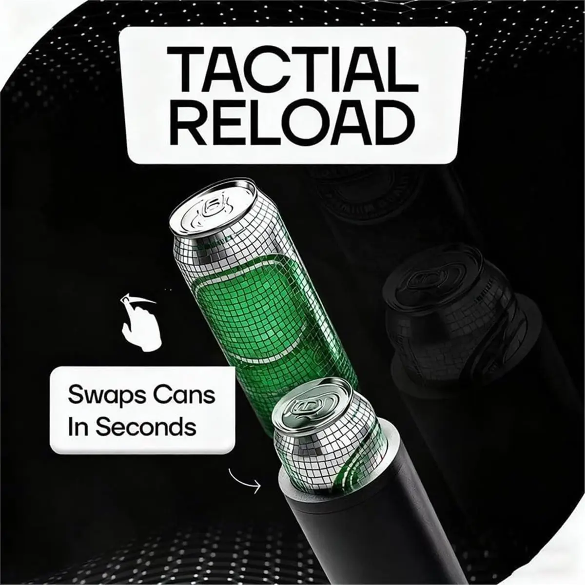 Double Reload Can Holder, Insulation Sleeve 12oz Dual Can Holder for Beer Soda Drinks, for Tailgates Parties Gifts(2MIX)
