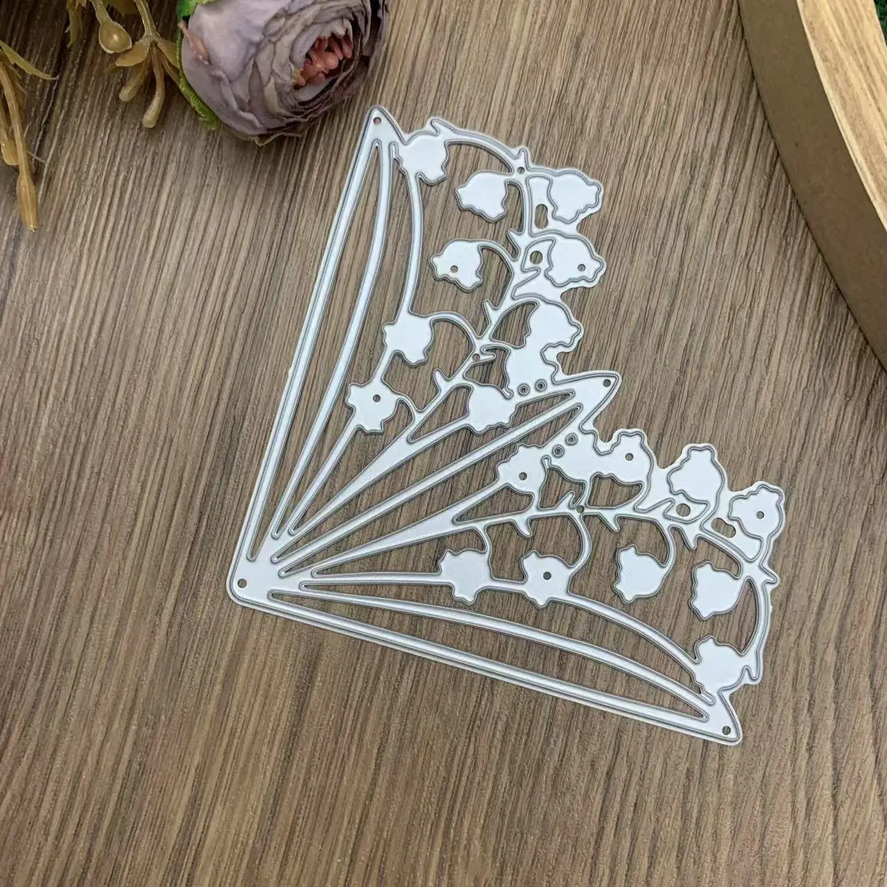 Lily of The Valley Corner Metal Cutting Dies DIY Scrapbooking Card Making Handmade Cutting Mold
