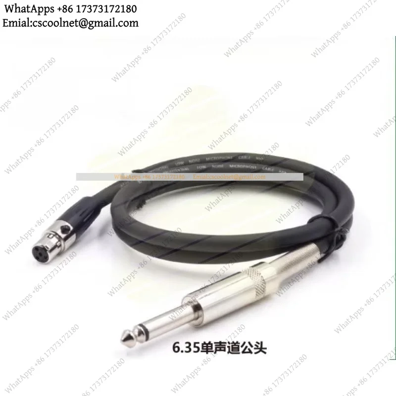 k06 6.35mm TRS to 4 Pin Mini XLR Female TA4F Cable for Wireless Transmitter Bodypack Bass Guitar Audio Adapter