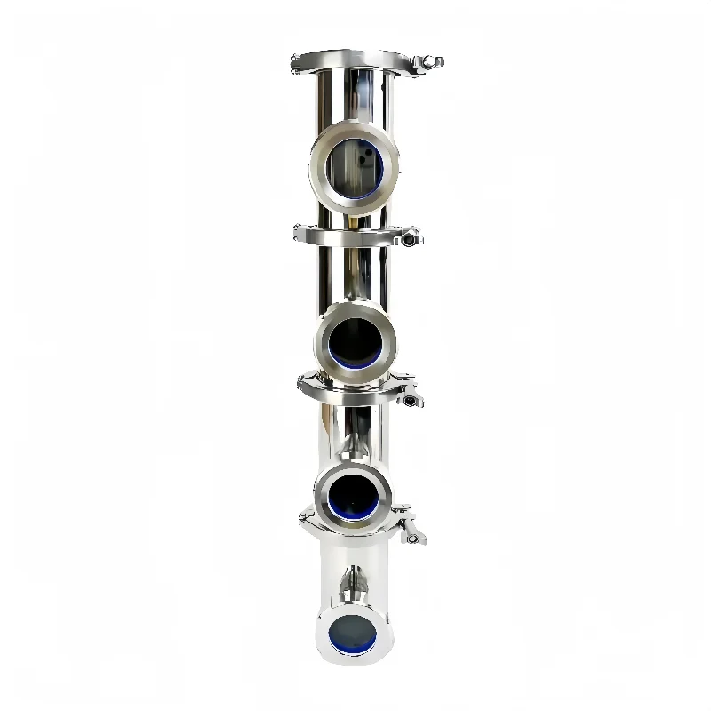 4inch ferrule OD119mm sight glass union tri clamp tee with 4pcs copper bubble set,distillation lens column suit for home brew