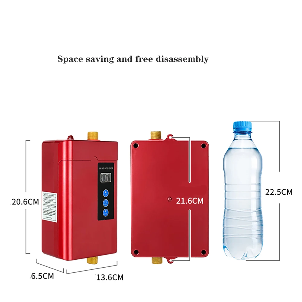 Mini Electric Water Heater 3000W Tankless Instantaneous Home Bathroom Shower Hot Water Fast Heating chuveiro eletrico 220V 110V