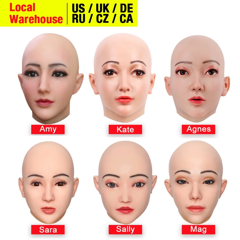 Dokier Crossdressing Soft Silicone Cosplay Costume Masks Props for Crossdresser Transvestite Halloween Cosplay Male to Female