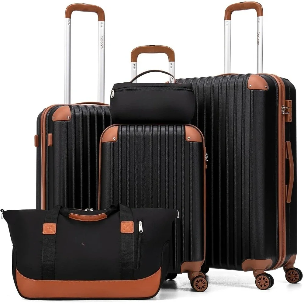 

Luggage Sets 5 Piece Suitcases with Wheels, Suitcase Set ABS Hard Case Luggage with TSA Lock Spinner Wheels Durable Travel Lugga