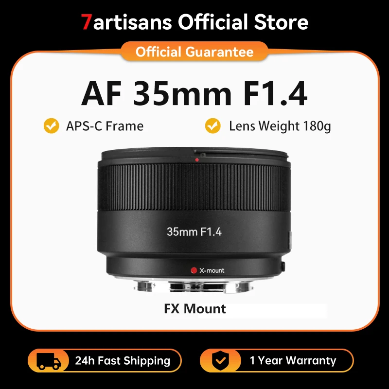 7artisans AF 35mm F1.4 APS-C Auto Focus Large aperture Prime Lens For Fujifilm XF X-M5 X-E5 X-T5