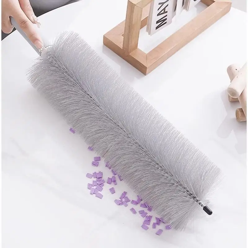 1 Piece Air-conditioner Shutter Cleaning Tool Bendable Fan Brush Ultra-Fine Bristles Fan Inner Duster Remover Long Handle