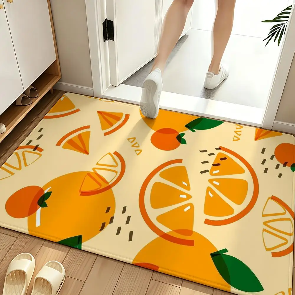 Art S-Simple drawing f-food Floor Mat Soft Flannel Floor Mat  Suitable for Entryways, Living Rooms, Bedrooms, and Bathrooms