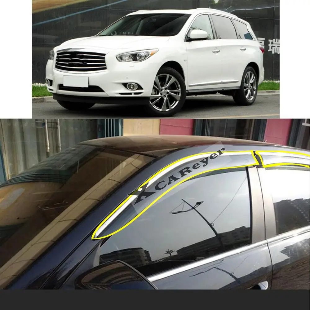 For INFINITI QX56 2010 2011 2012 2013 2014 Car Body Styling Sticker Plastic Window Glass Wind Visor Rain/Sun Guard Vent Parts