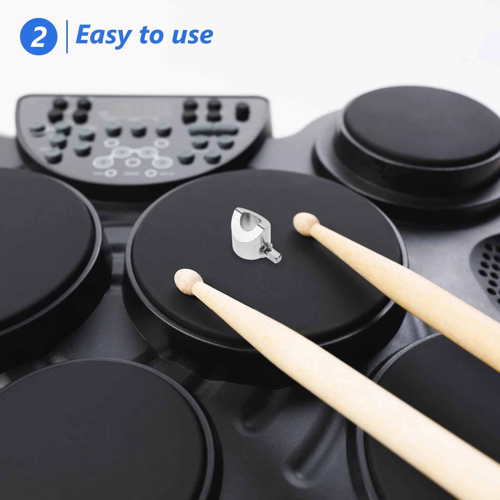 

Robust Cymbal Support Clamp Zinc Alloy Drum Stand Holder Adjustable Wing Nut for Drum Set Mount Consistent Performance