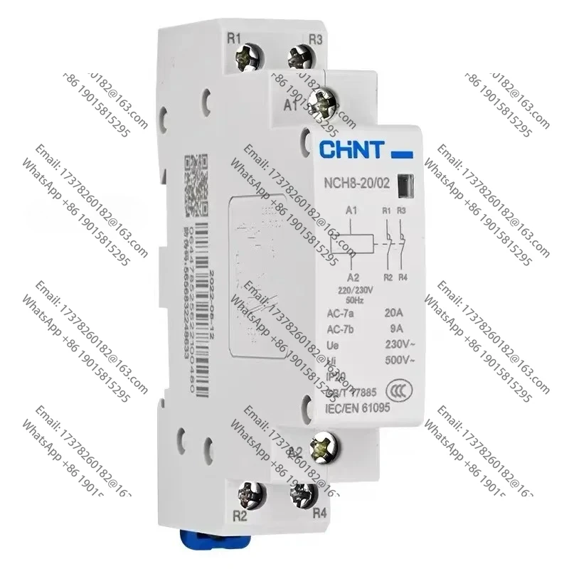 CHINT NCH8 20A 25A 40A 63A carril Din hogar قواطع صغيرة دي CA 220V 230V 400V 63/22 63/40 40/22 1NO 1NC 2NO 2NC 4NO 2P 4P