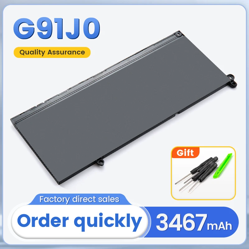 SOMI G91J0 Laptop Battery For Dell Inspiron 15 3511 3515 3320 3520 3420 5510 5410 3510 3515 11.25V 41Wh 11.25V