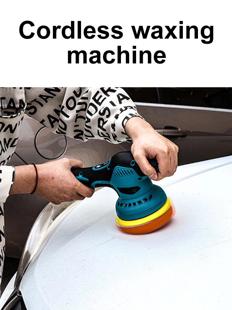 Car Polishing Machine 12V Cordless Polisher 8 Gears 125mm Dia Grind Automotive Electric Waxing Repairing Wireless Sander Polish