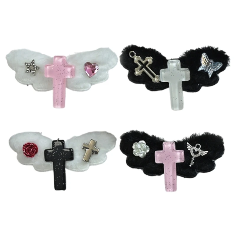 Elaborate Hairpin Wing Hair Clip Elegant 2000s-style Subculture Bunches Hair Clip Sweet Balletcore