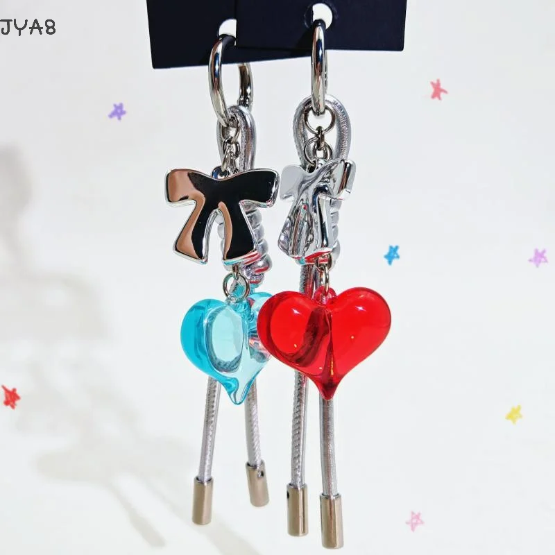 

Simple Commuting Versatile Metal Bow Heart Pendant Bag Pendant Leather Rope Keychain Knot Bag Accessories