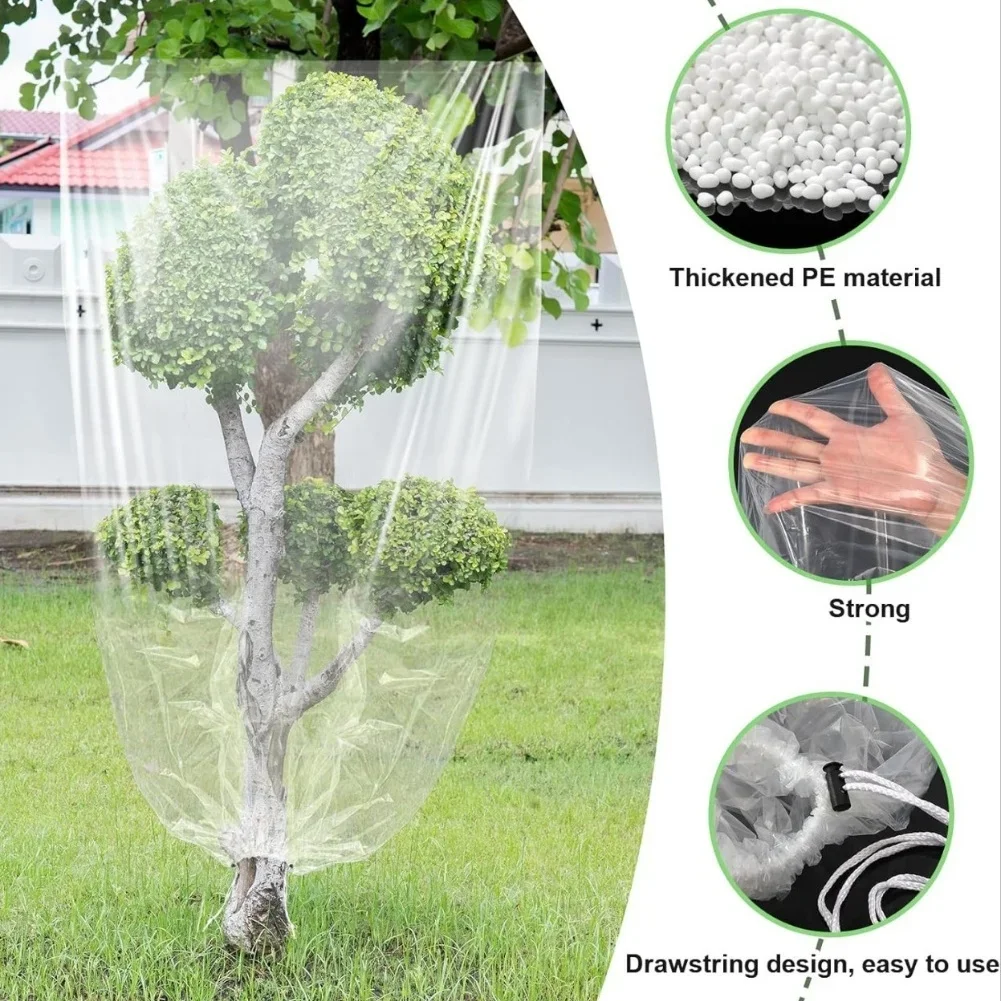 Adjustable Winter Cover Plant Cover Freeze Protection As Shown Winter Plant Cover Transparent Design Adjustable Drawstring