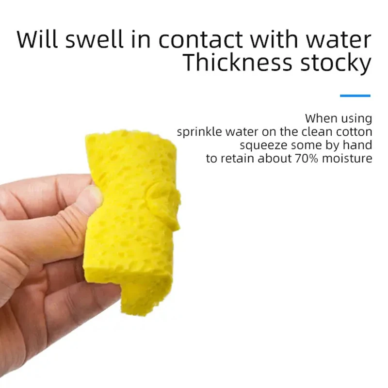 100Pcs Yellow Cleaning Sponge Cleaner for Enduring Electric Welding Soldering Iron Soldering Iron Cleaning Sponge Clean Pads