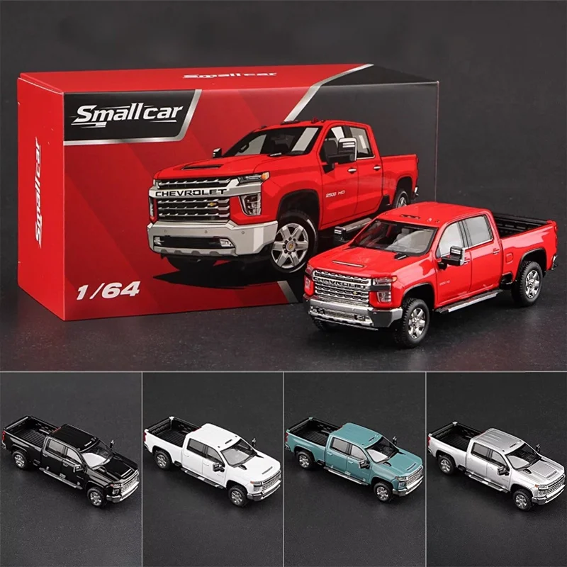 

1:64 Silverado HD 2020 Alloy Pickup Car Model Diecast Metal Off-road Vehicles Car Model Simulation Miniature Scale Kids Toy Gift
