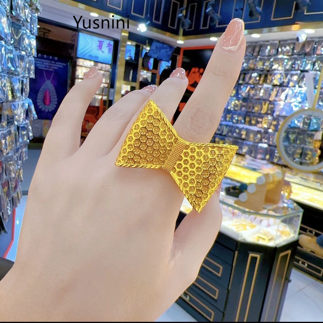hot-selling-fashion-european-dubai-24k-gold-plated-custom-ring-suitable-for-couples'-wedding-party-jewelry-dd10819