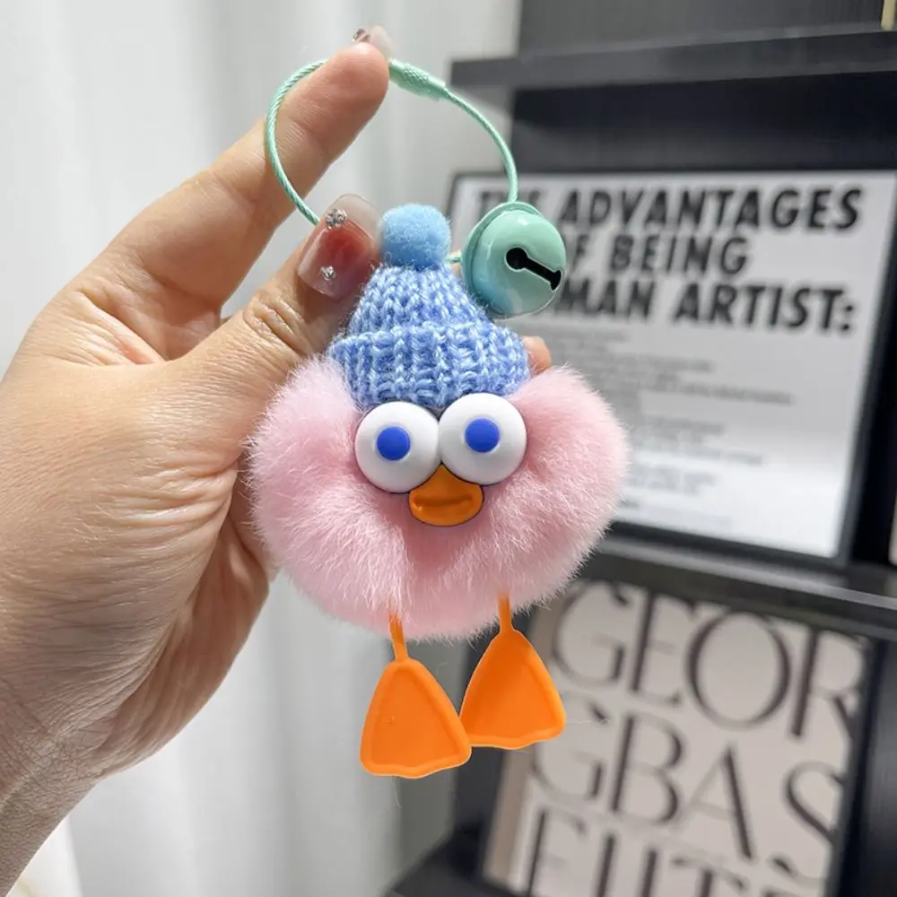 Breloczek z pluszową zawieszką na prezent świąteczny, kulka z futra królika Rex, kluczyk, kaczuszka, śmieszne kreskówkowe zabawki dla dzieci