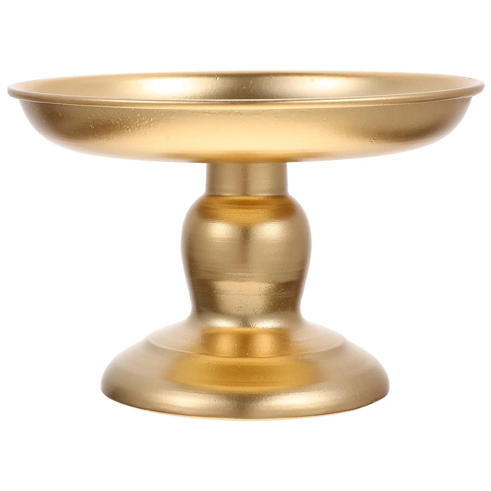 

Tall Footed Snack Fruit Bowl Tray Iron Plate Footed Fruit Bowl Cake St Office Desk Metal Storage Home Shop Hotel