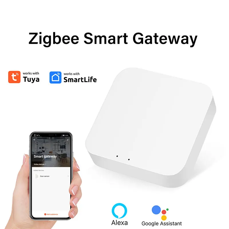 Tuya Zigbee Smart Air Box Formaldehyde VOC CO2 Detector Alarm/Smart Home Wireless Zigbee Gateway Hub with Alexa