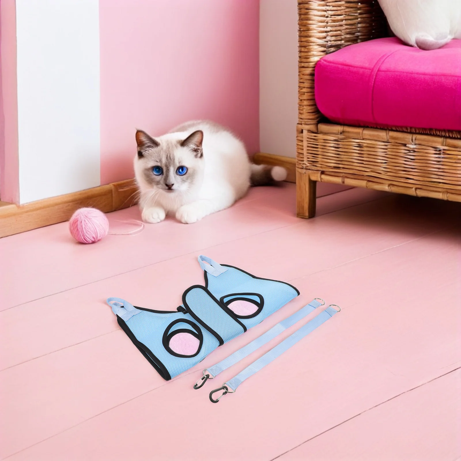 Гамак для ухода за домашними животными для кошек, 25-45 фунтов, сумка для купания кошек, сетчатый слинг для ухода за собаками, подвесной держатель для мытья, портативный