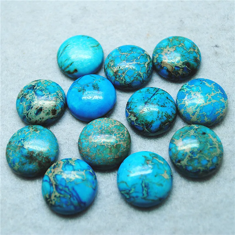 5PCS 20MM New Blue Jasper Cabochons Round Shape DIY Jewelry Findings Good For Your Handcraft MADE