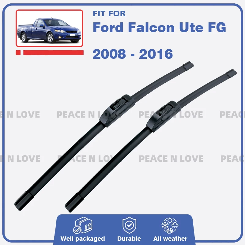 Lâminas de limpador dianteiras para ford falcon ute fg 2008 - 2016 2pc pára-brisas janela escovas de borracha acessórios do carro 2009 2013