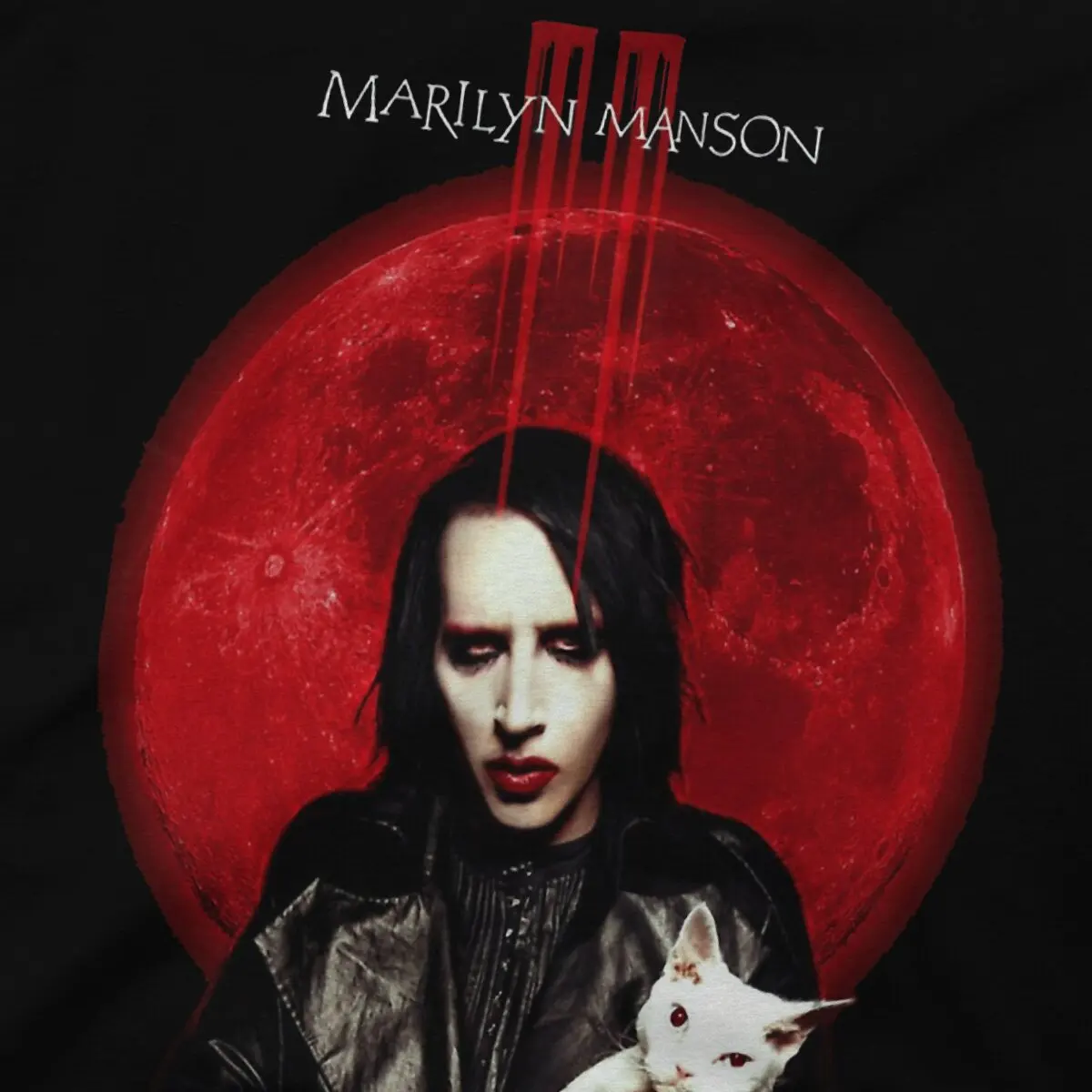 Funny Meong T-Shirts for Men O Neck 100% Cotton T Shirts Marilyn Manson Short Sleeve Tees Summer Clothing