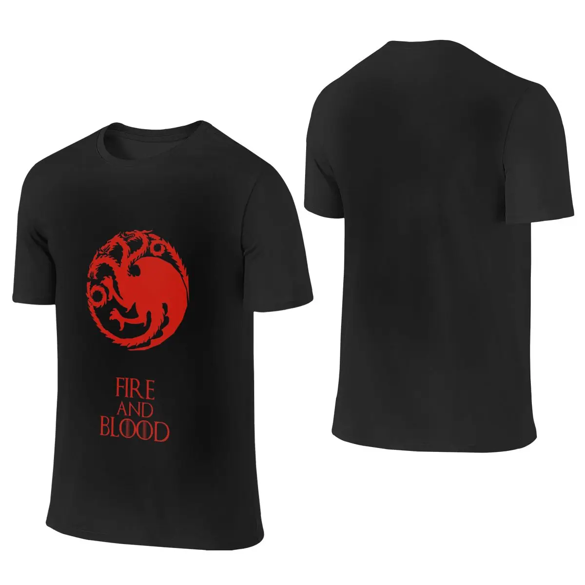 Fashion Fans House Targaryen T-Shirt Cotton Top Solid T Shirts Tops Tshirts