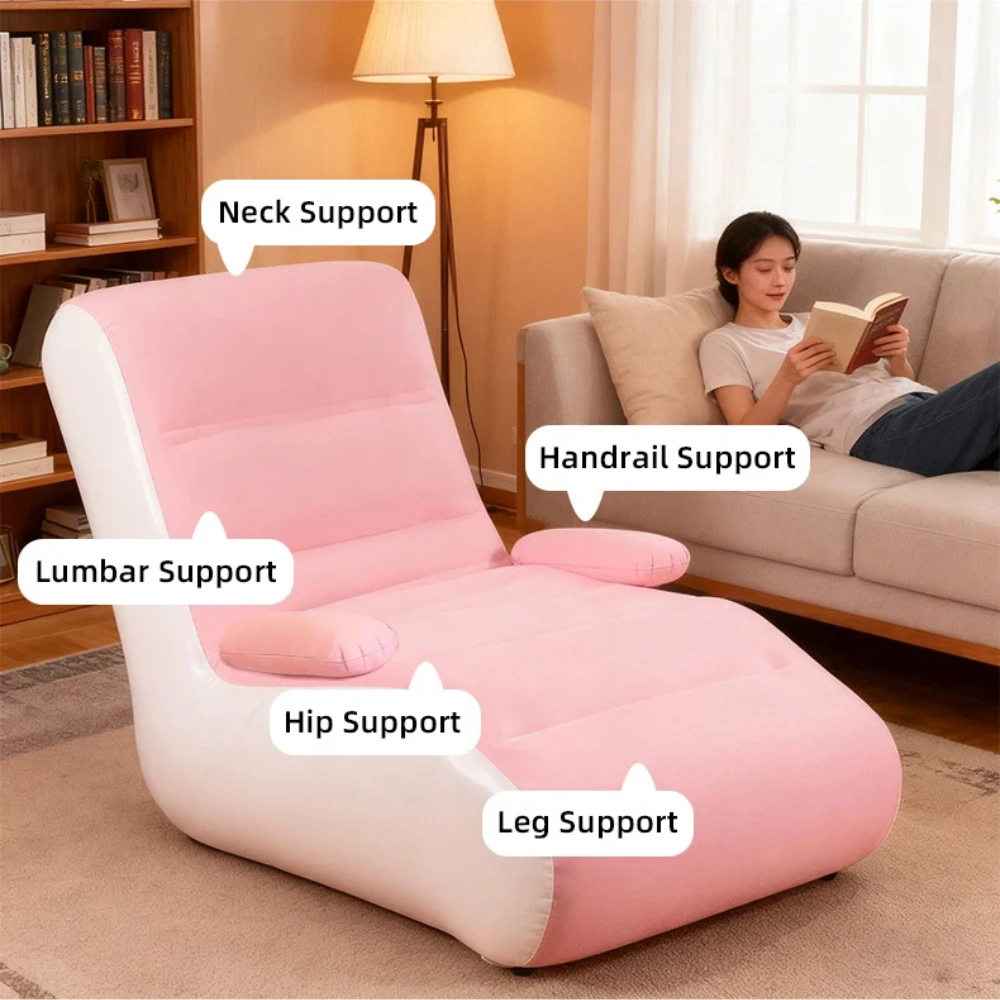 أريكة استرخاء قابلة للنفخ مع حقيبة تخزين لغرفة المعيشة وغرفة النوم، أريكة كسولة مدمجة قابلة للطي