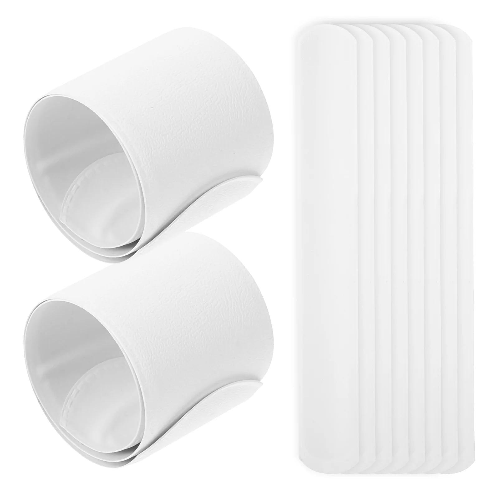 

60 Pcs White Slap Bracelets Blank Snap Bands Kids Bulk Diy Graffiti Toys Children Decorate Party Favors Toddler Wrist Size Safe