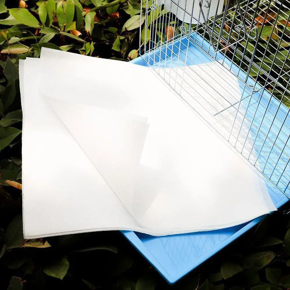 100Pcs Premium Thick Bird Cage Liner Pads Odor Neutralizing Moisture Locking Disposable Paper Mats for Parakeet Cage Birdcage