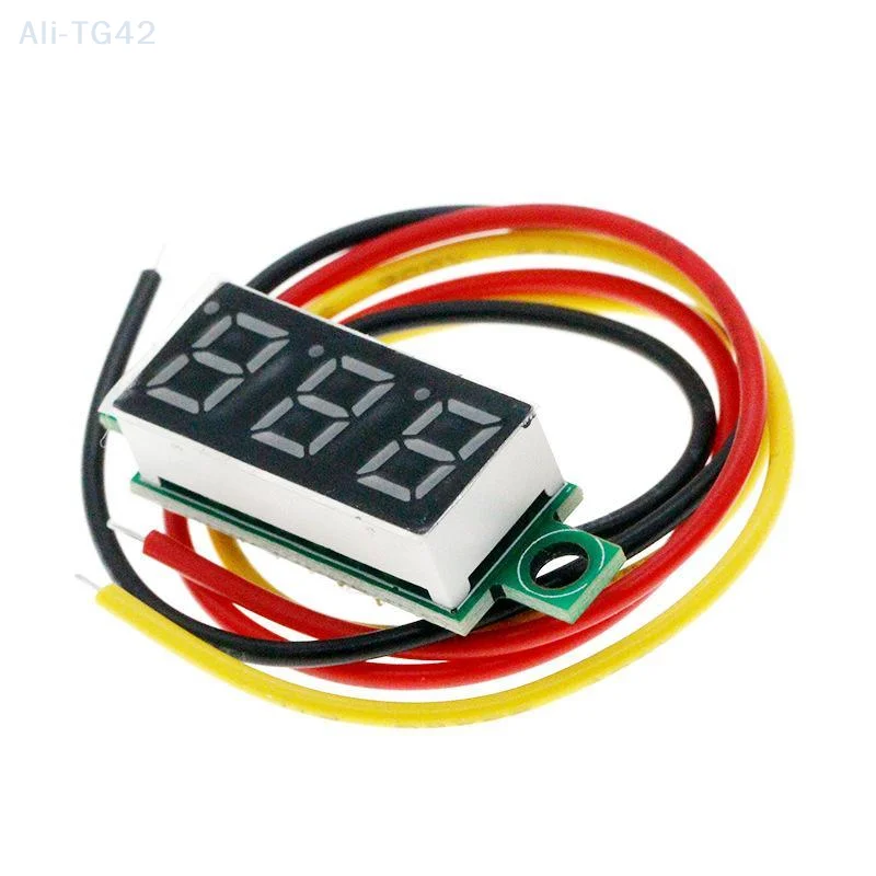 pogyrt 0.36 0.28 Inch 2 Wire 0-30V 3 Wire DC 0-100V Digital Voltmeter Variable Precision Electric Quantity Display Element