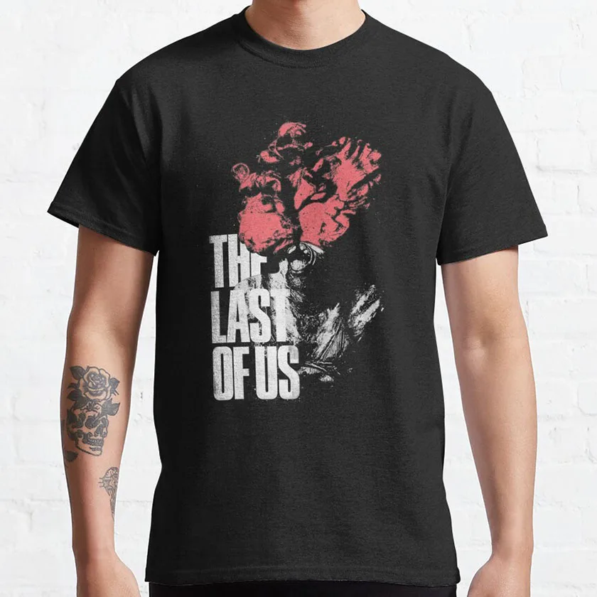 The Last of Us Clicker vintage survival horror video game graphic t shirts for men 100% cotton plus size clothes tops