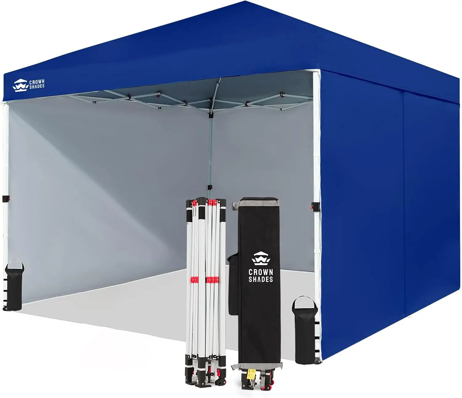 

10X10 Comercial Instant Canopy Pop Up Tent with Center Lock (10x10 with 4 Sidewalls, Navy Blue)