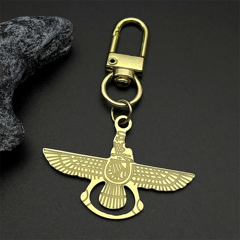 

Egypt Horus Totem Eagle Keyring For Women Men Stainless Steel Gold Color Faith Amulet Bag Charm Male Keychain Jewelry Gifts