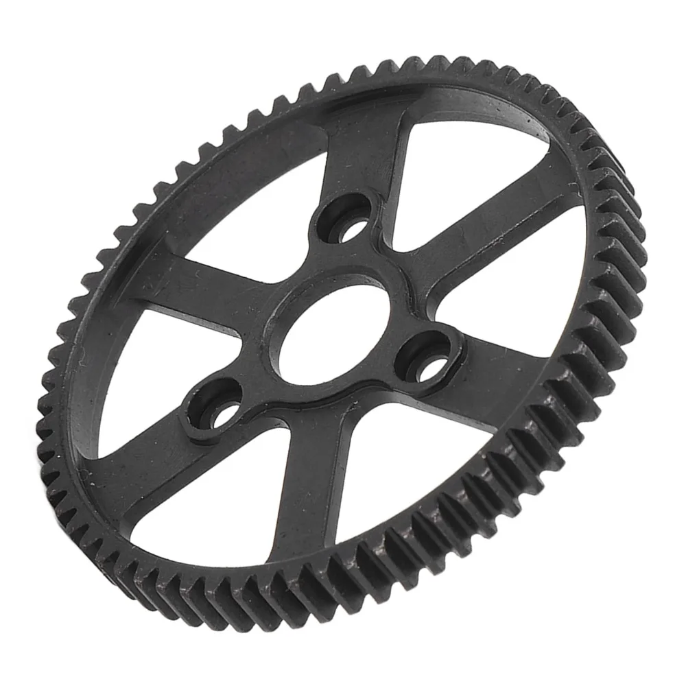 65T RC Spur Main Gear Wear Proof Hardened Steel RC Car Gear Black Spur Gear Replacement for Traxxas Summit/E-Revo/E-Maxx RC Car