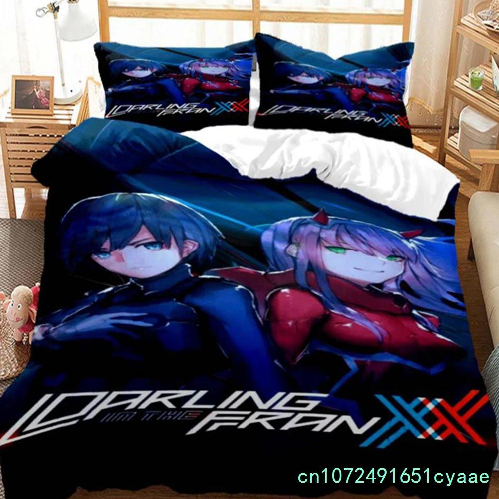 HD Anime Zero Two Darling In Franxx 3D Printed Bedding Queen Bedding Set Soft And Comfortable Customized King Size Bedding Set