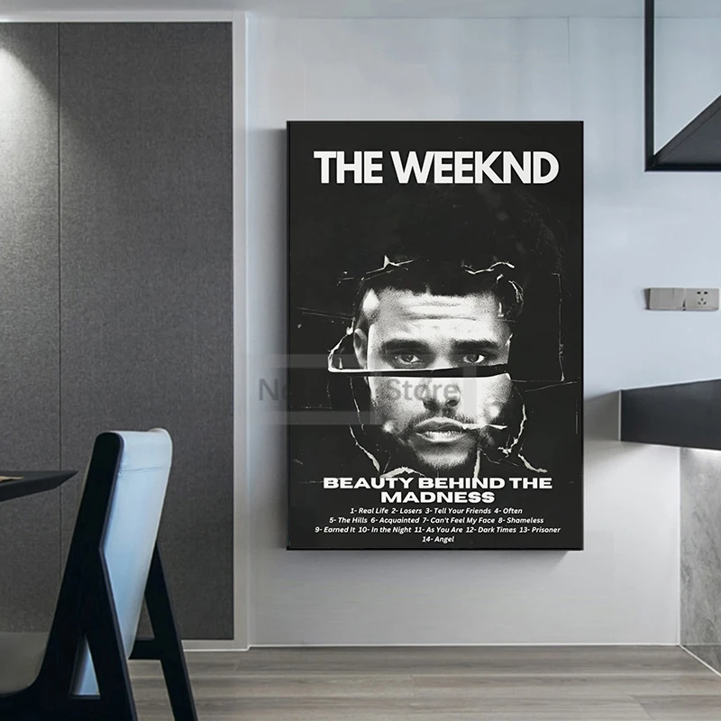 Pop Singer The Weeknd Album Cover Posters Starboy After Hours Prints Canvas Wall Art Pictures Home Room Modern Music Decoration