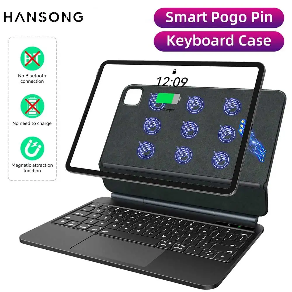 

Magic Keyboard for iPad Air 4 Air 5 Generation Pro 11 2024 for iPad 12.9 6th 5th 4th 3rd Gen Cover Cases Accessories