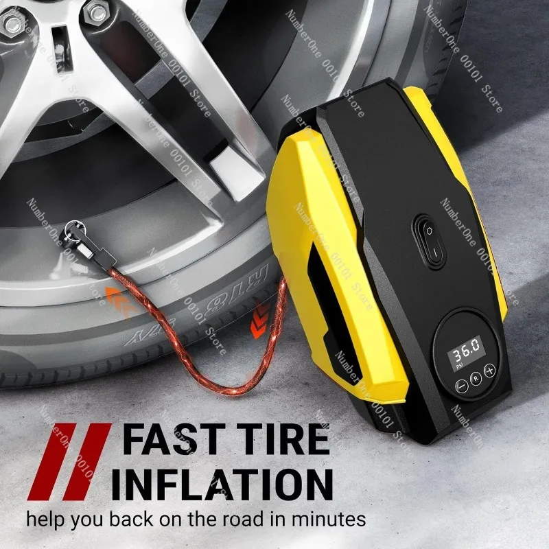 مضخة هواء السيارة | مضخة كهربائية 12 فولت، مضخة إطارات طوارئ محمولة #2