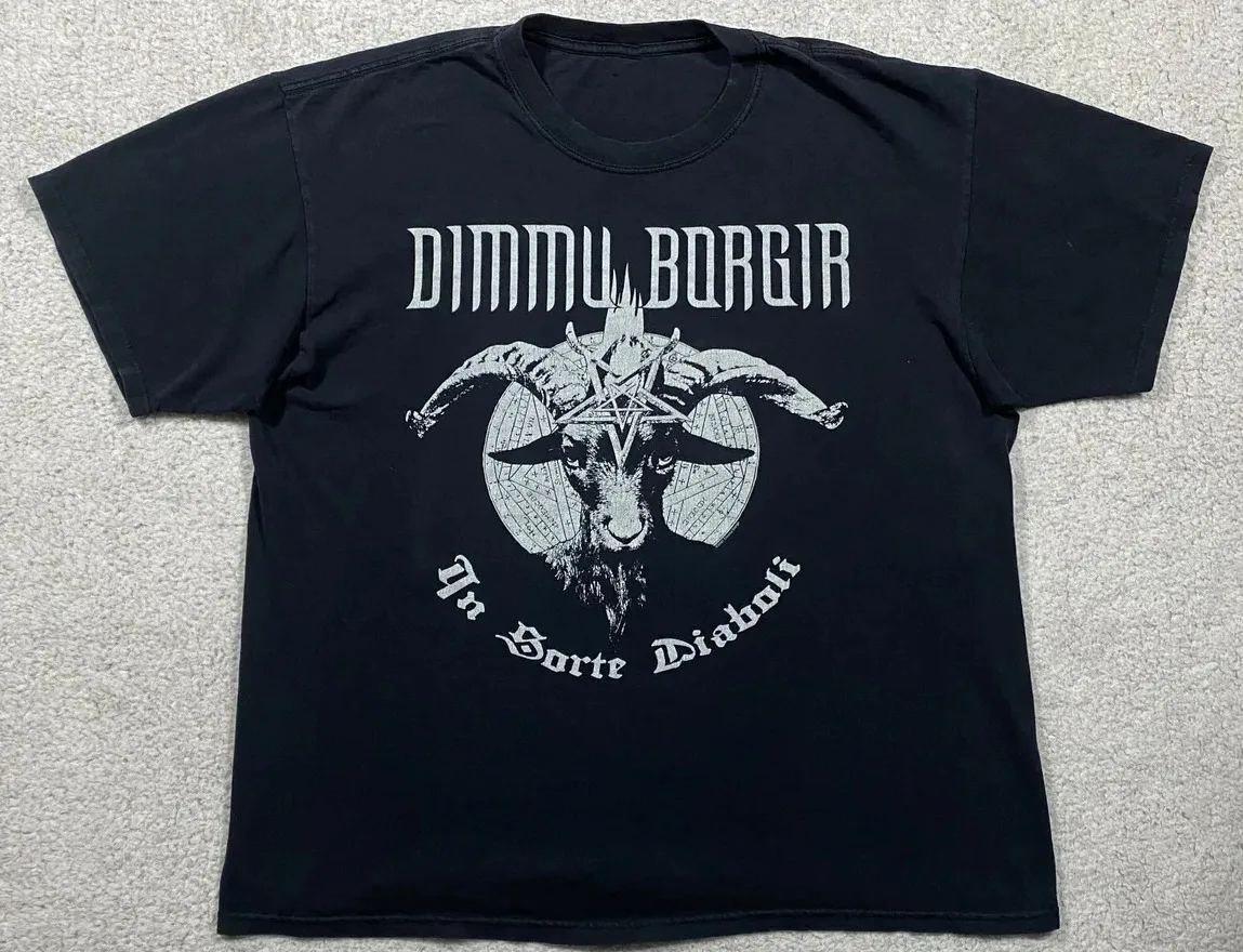 

Хлопковая черная рубашка унисекс Vtg Dimmu боргир, все размеры, J447