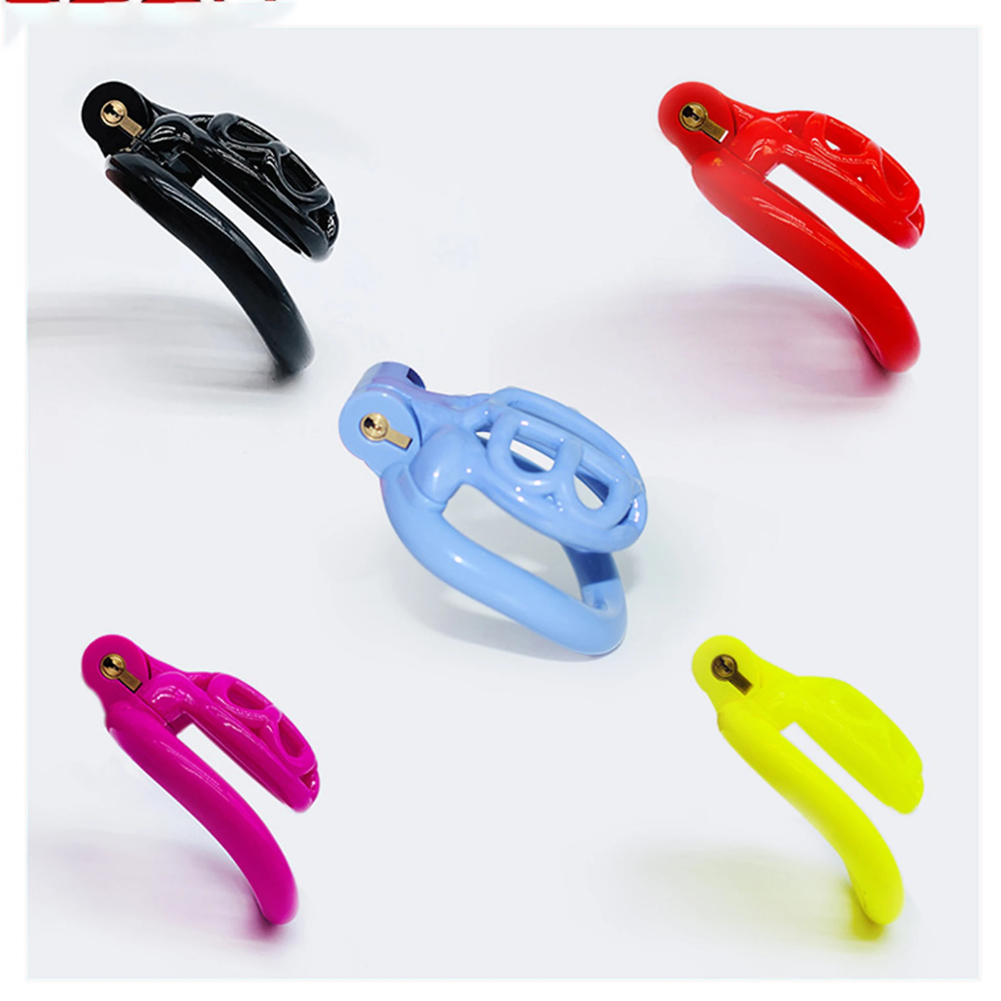 2026 New Pink Flat Chastity Lock Ascetic Escape Proof Chastity Cage with 4 Size Rings Adult Erotica Male Gay Sex Toys 18+ 정조대 view 2