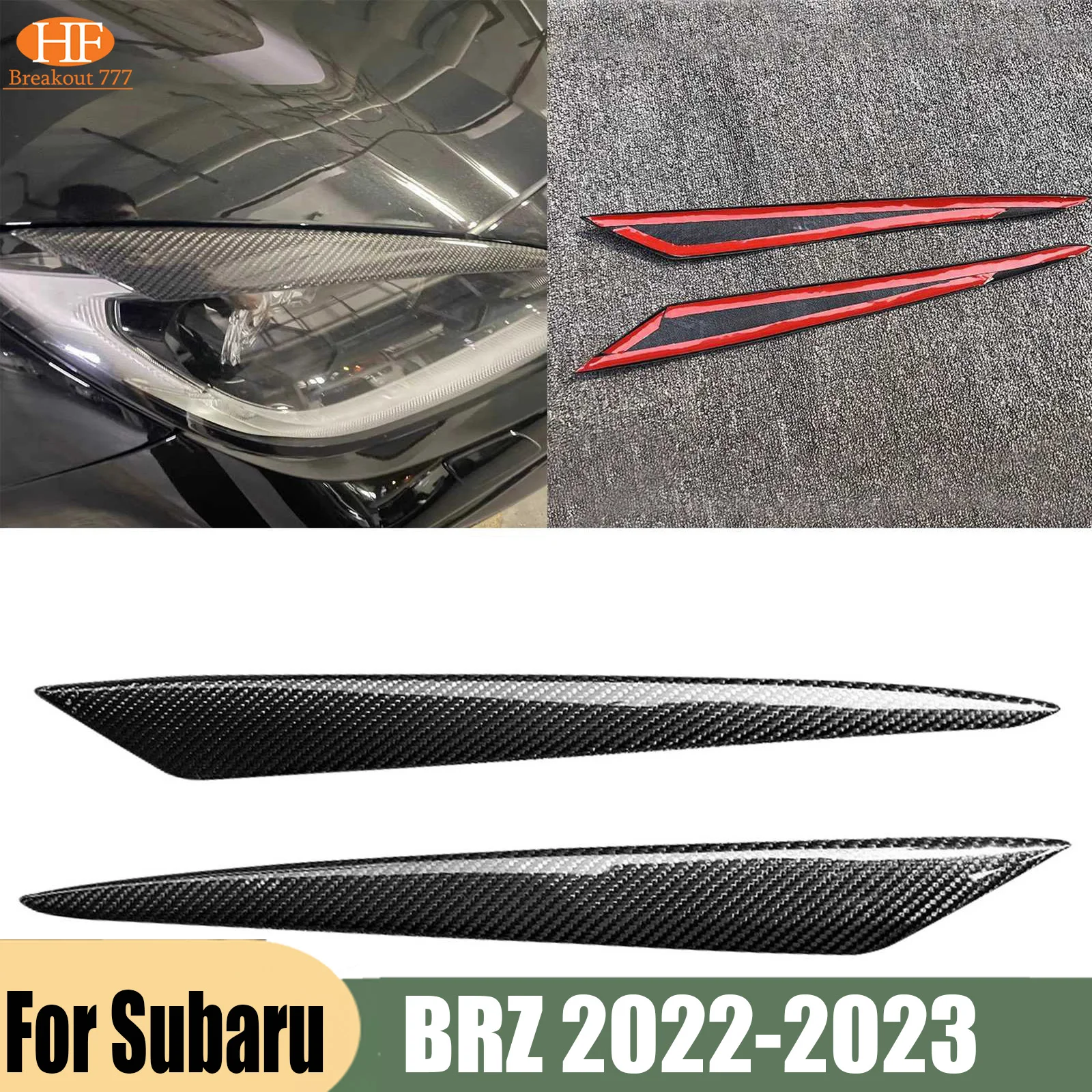 Front Headlight Eyebrows Lamp Eyelids Trim For Subaru BRZ Toyota GR 86 2022-2023