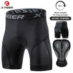 X-TIGER Cycling Underwear 5D Gel Pad Breathable Non-Slip Men Bike Shorts Shockproof Bicycle Underpant MTB Road Bike Riding Short