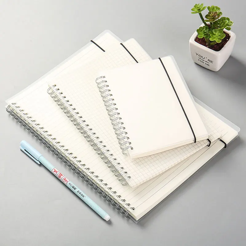 B5/A5/A6 Coil Notebook 80 Pages Matte Cover Horizontal Line Square Hand Ledger Thickened Paper School Office Supplies Stationery