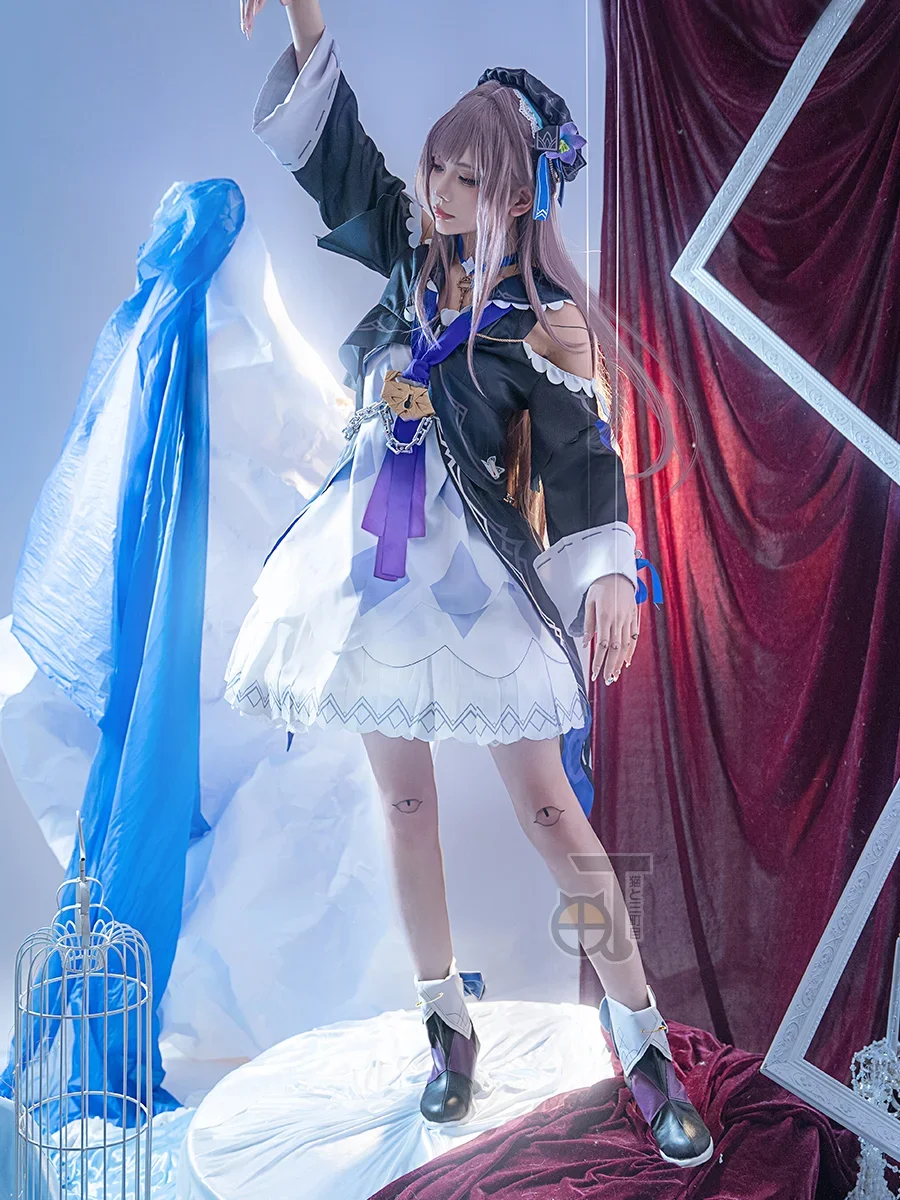 Game Honkai: Star Rail Herta Cosplay Costume Halloween Party Outfit Clothing Anime Cosplay Wig Suit Lovely Lolita Dress image 3