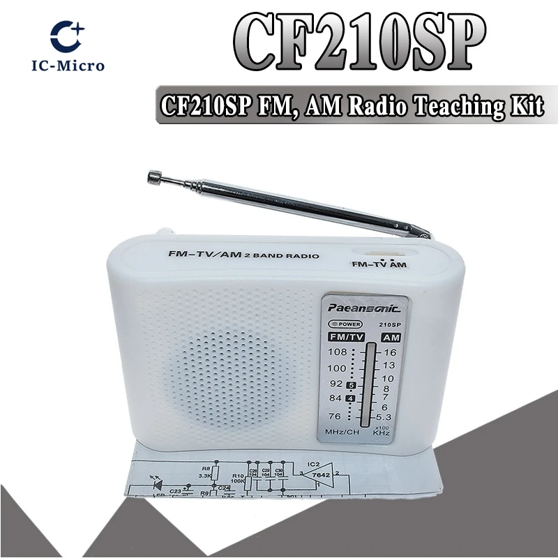 CF210SP AM/FM Stereo Radio Kit DIY Elektronik Merakit Set Kit Untuk Pelajar Juli DropShip DIY laboratorium