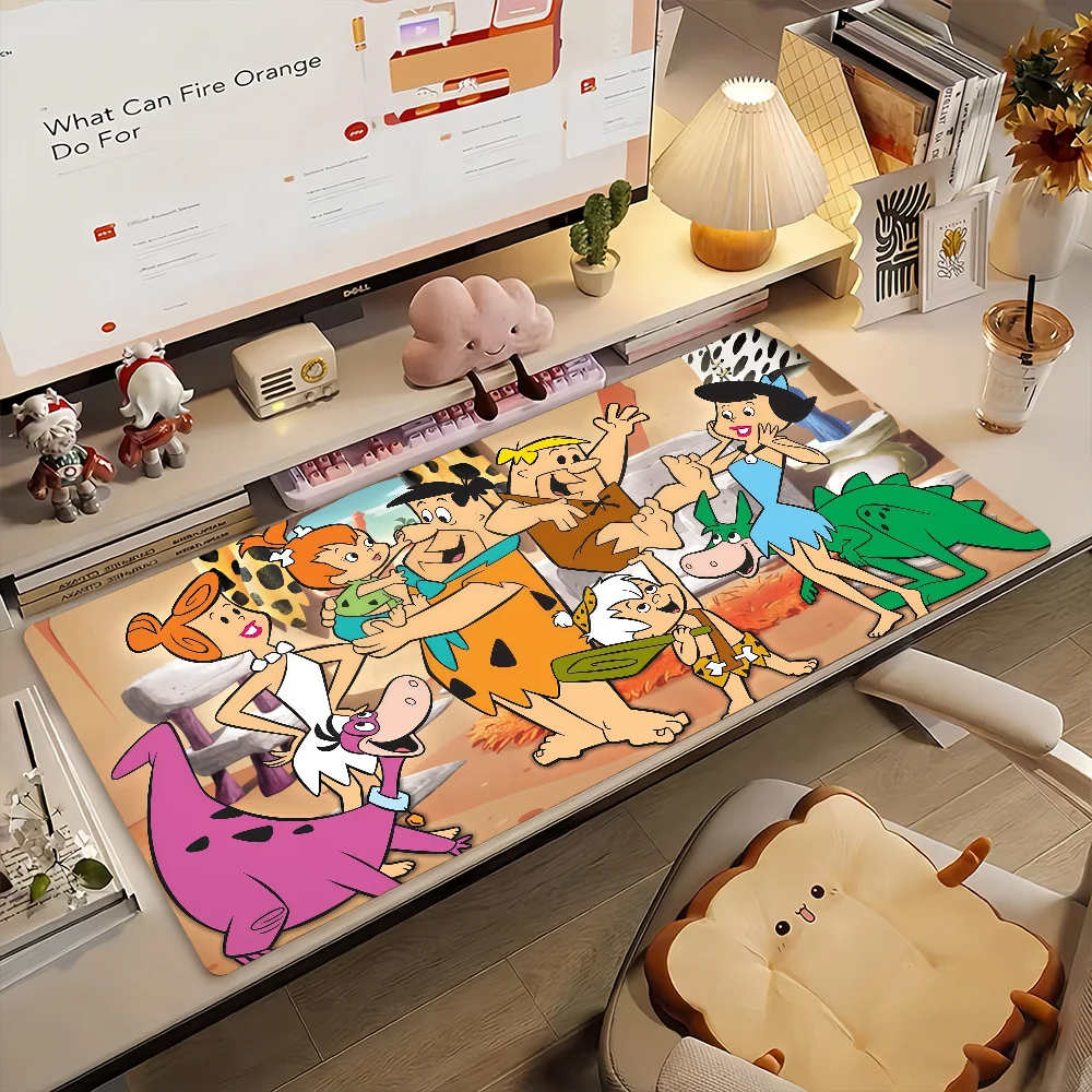 Cartoon F-Flint-stones-S Classic Mouse Pad Non-slip Rubber Gamer Balance Computer Mat Decoracion Deskmat Laptop Office Large